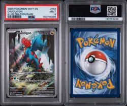 2025 Pokemon WHT EN Illustration Rare #151 Druddigon PSA 9 MINT - Image 3