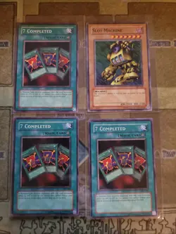 YUGIOH SLOT MACHINE SRL + 3X 7 COMPLETED PSV COMMON UNLIMITED ED NM/VLP - Image 1