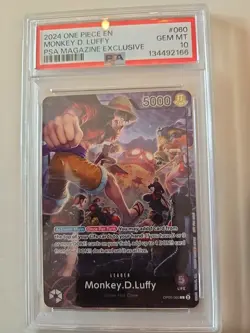 Monkey.D.Luffy (PSA Magazine) OP05-060 One Piece Promotion Cards Foil PSA 10 - Image 1