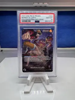 PSA 10 Monkey.D.Luffy (PSA Magazine) OP05-060 One Piece Promotion Cards Foil - Image 1