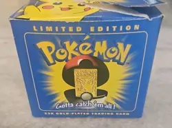 Pokemon Pikachu 23k Gold Plated Trading Card & Pokeball - Image 2