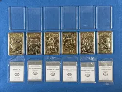LOT OF ALL 6 BURGER KING 1999 POKEMON 23K GOLD PLATED TRADING CARDS COMPLETE SET - Image 4