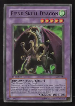 1st Edition Fiend Skull Dragon Super Rare Legacy of Darkness LOD-039 LP - Image 1