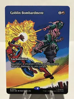 Goblin Bombardment (Borderless) 23 M Marvel Universe Eternal-Legal NM MTG - Image 1