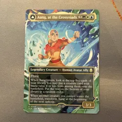 Aang, at the Crossroads MINT Borderless 304 Avatar TLA MTG Rare Unplayed Regular - Image 1