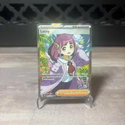 Pokemon TCG Stellar Crown Lacey Trainer Full Art Ultra Rare Holo Card 166/142 NM - Image 1