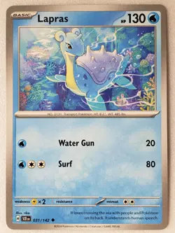 Lapras 031/142 NM / M - Stellar Crown Pokemon Card - $2 Combined Shipping - Image 1