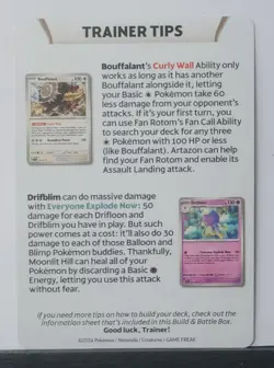 Pokemon - Cinderace - Stellar Crown - Trainer Tips Card - Boufalant / Drifblim - Image 2