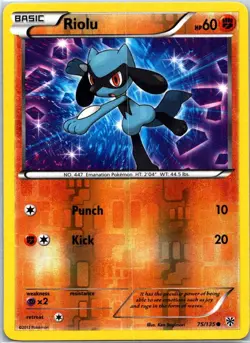 Riolu (75) Reverse Holo Common PLS Plasma Storm 75/135 LP - Image 1