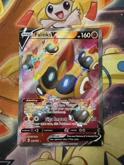 Falinks V 185/192 Rebel Clash NM Full Art Ultra Rare Pokemon Card - Image 1
