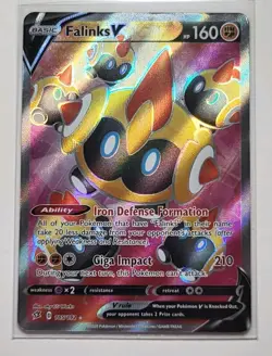Pokemon TCG Falinks V (Full Art) - 185/192 - Rebel Clash - Holo - Ultra Rare NM - Image 1