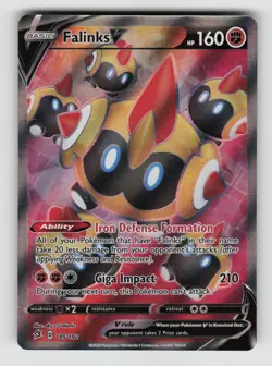 Pokemon - Falinks V (Full Art) - 185/192 SWSH02: Rebel Clash - Ultra Rare - NM - Image 1