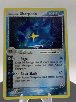 Team Aqua's Sharpedo 5/95 Ex Team Magma vs Team Aqua Reverse Holo Card DMG - Image 5