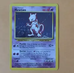 Pokemon Mewtwo Base Set 10/102 Holo Rare 60 HP Basic 1999-2000 Pokemon TCG Card - Image 1