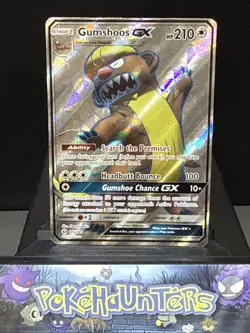Pokemon Card Gumshoos GX 145/149 Sun & Moon Base Full Art Ultra Rare Played 2 - Image 1