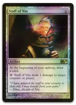Staff of Nin #217 (Foil) (NM) Magic 2013 M13 Magic MTG - Image 1