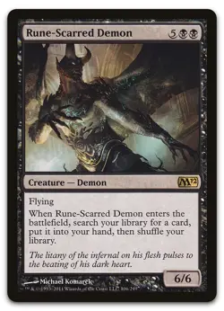 Rune-Scarred Demon #106 (LP) Magic 2012 (M12) M12 Magic MTG - Image 1