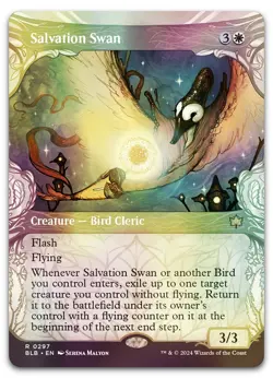 Salvation Swan (Showcase) #297 (Foil) (NM) Bloomburrow BLB Magic MTG - Image 1