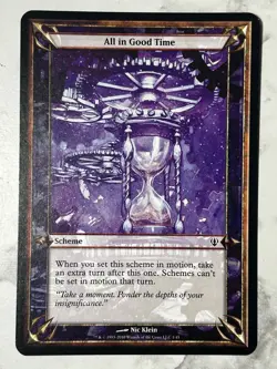 All In Good Time - MTG Magic Archenemy Scheme Oversized Jumbo 3.5x5" - LP - Image 1