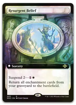 Resurgent Belief (Extended Art) #443 (Foil) (NM) Modern Horizons 2 MH2 Magic MTG - Image 1