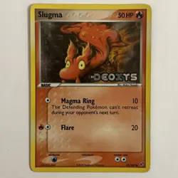 Pokemon Tcg - Slugma Ex Deoxys 75/107 Reverse Holo Stamped 2005 MP Single! - Image 1
