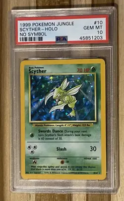 Pokemon Jungle Scyther No Symbol PSA 10 GEM MINT Certification # 45851203 - Image 3