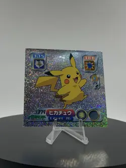 Pokemon Holo Glitter Vintage Japanese Amada Sticker - Pikachu - Image 2