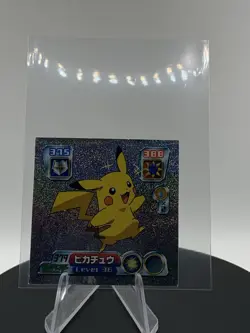 Pokemon Holo Glitter Vintage Japanese Amada Sticker - Pikachu - Image 4