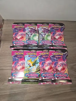 (8) Pokemon TCG: Sword & Shield-Fusion Strike Sleeved Booster Packs - Image 1