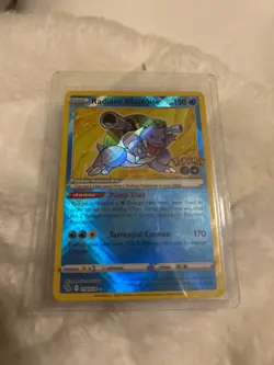Radiant Blastoise 018/078 Pokemon GO Holo - Image 1