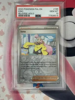 Iono - 185/193 - Reverse Holo - Paldea Evolved - PSA 9 Pokemon TCG - Image 3