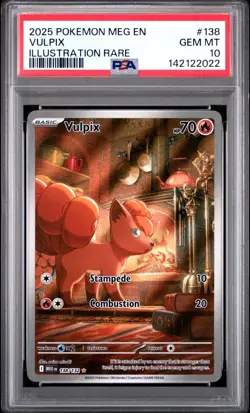 PSA 10 VULPIX 138/132 ILLUSTRATION RARE MEGA EVOLUTION POKEMON 🔥 - Image 1