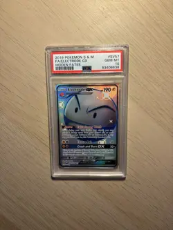 2019 POKEMON SUN & MOON HIDDEN FATES #SV57 FULL ART/ELECTRODE GX PSA 10 - Image 1