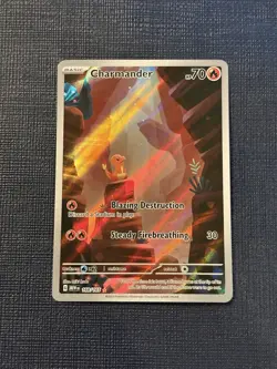 Charmander 168/165 Full Art Holo Scarlett and Violet 151 Illustration Rare NM+ - Image 1