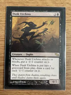 MTG magic the gathering Shadowmoor Dusk Urchin rare Near Mint Card - Image 1