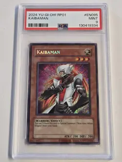 PSA 9 Kaibaman RP01-EN095 Secret Rare Yugioh Retro Pack 1 Reprint Unlimited Mint - Image 1