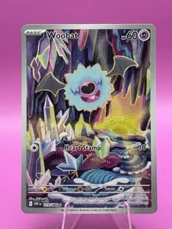 Pokemon TCG Woobat 119/086 White Flare Illustration Rare Holo Foil NM/M - Image 1
