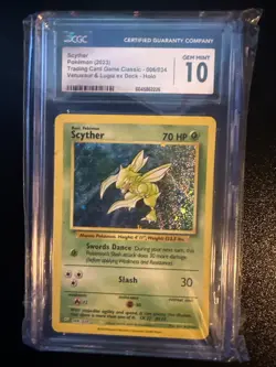 2023 POKEMON SCYTHER TRADING CARD GAME CLASSIC 006/034 HOLO CGC GEM MINT 10 - Image 1