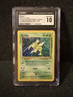 2023 POKEMON SCYTHER TRADING CARD GAME CLASSIC 006/034 HOLO CGC GEM MINT 10 - Image 1