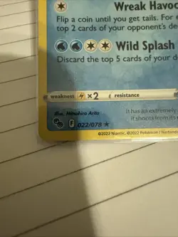 Pokemon Card TCG Gyarados HOLO Rare 22/78 Pokemon GO NM/Mint!!! Ready for psa!!! - Image 3