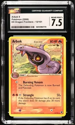 2006 POKEMON EX DRAGON FRONTIERS - 13/101 - ARBOK δ - CGC 7.5 - Image 1
