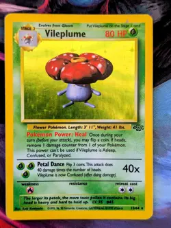 Pokemon TCG Vileplume 15/64 Holo Unlimited Jungle WOTC LP - Image 1