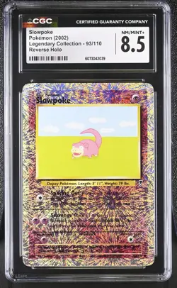 CGC 8.5 Slowpoke 2002 Legendary (Collection) 93/110 Reverse Holo Pokemon Card - Image 1