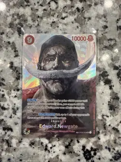 Edward Newgate One Piece Card Game Alt Art Kingdoms of Intrigue Foil OP02-004 NM - Image 1