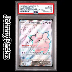Lillie's Clefairy ex SVP195 - 2025 Journey Together PROMO Pokemon Card PSA 10 - Image 1