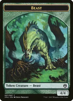 4 Beast Token 4x x4 - NM - Iconic Masters - SPARROW MAGIC mtg - Image 1