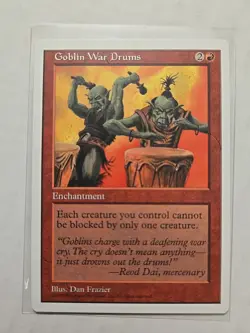 Goblin War Drums - Fifth Edition - LP - Common - Enchantment - MTG - Image 1