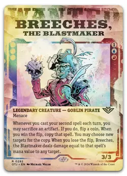 Breeches, the Blastmaker (Showcase) #292 (Foil) NM Thunder Junction Magic MTG - Image 1