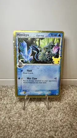 Pokemon TCG Celebrations Mimikyu Delta Species SWSH136 Black Star Promo LP - Image 1