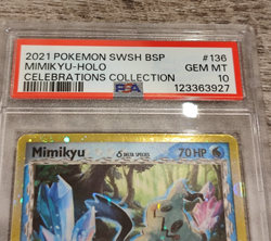 PSA 10 MIMIKYU SWSH136 Delta Species Celebrations Promo Black Star Pokemon 25th - Image 3